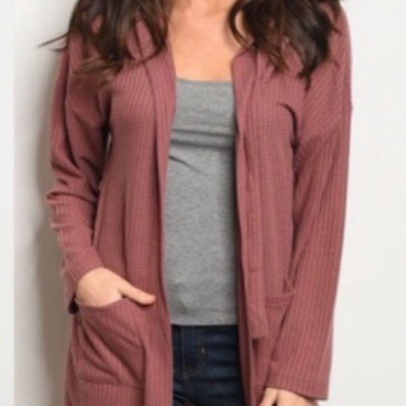 ‼️LAST ONE ‼️ Mauve Cardigan - Picture 2 of 3